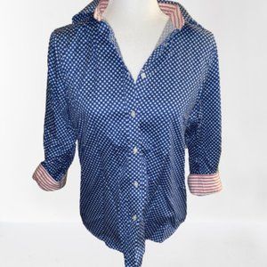 Chaps USA America 3/4 Sleeve Button Down LP 🇺🇸